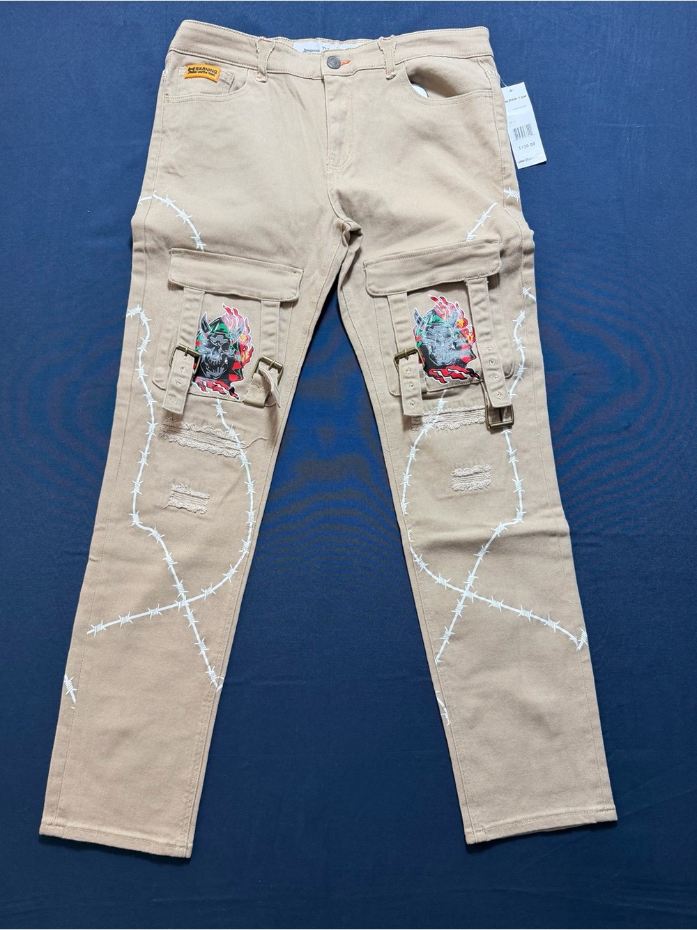 Brand X NWT Cotton Blend Cargo Pants Size 36 Khaki